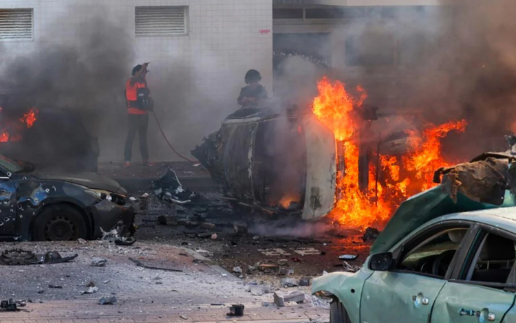 Abandoned Cars Near Gaza Border Highlight Devastation Following Hamas Attack on Israeli Music Festival
