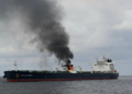 MV Marlin Launda catches fire after a missile strike in the Gulf of Aden