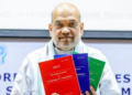 Union home minister Amit Shah inaugurated the 5th Criminology Conference of the National Forensic Sciences University in Gujarat’s Gandhinagar on Tuesday. (Image posted by Amit Shah on X)