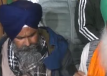 Farmer leaders addressing media on Monday (ANI)