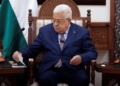 Palestinian President Mahmoud Abbas attends a meeting.(Reuters)