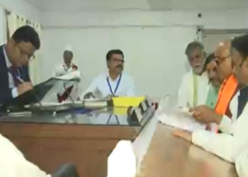 BJP Leader Dr. Rajesh Mishra Files Nomination from Sidhi Parliamentary Seat; CM Yadav in Attendance