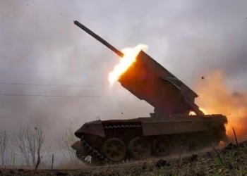 In this photo taken from video and released by Russian defence ministry press service on February 8, 2024.