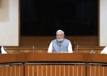 Prime Minister Narendra Modi, Union home minister Amit Shah and defence minister Rajnath Singh.(File photo)
