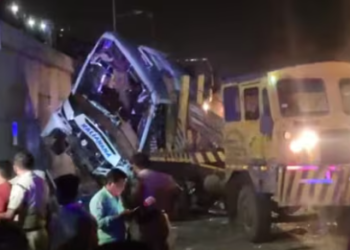 A visual from the accident site (Screengrab)