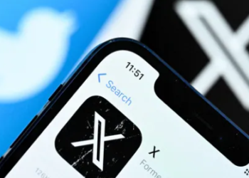 The logo of US online social media and social networking service X - formerly Twitter.