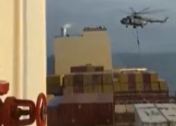 This image grab taken from a UGC video posted on social media on April 13, 2023.