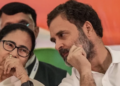 West Bengal chief minister Mamata Banerjee with Congress MP Rahul Gandhi.(PTI file)