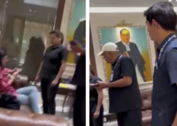 In the video, which has gone viral and is not independently verified by Hindustan Times, Swati Maliwal could be seen arguing with the staff of Kejriwal's residence. (ANI)