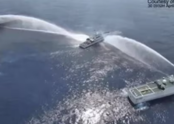 A Philippines navy personnel was severely injured when China’s coast guard seized two Filipino ships on a resupply mission to an outpost on Second Thomas Shoal last week. (Agencies)