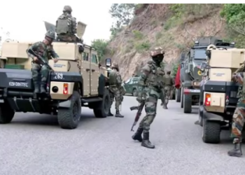 Three terrorists were killed by security forces in an ongoing encounter in a forest area in Jammu and Kashmir’s Doda district on Wednesday. (Representational photo)(HT_PRINT)