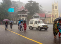 After heavy rainfall in the past 24 hours in Himachal Pradesh, 15 roads were closed for vehicular traffic on Wednesday(PTI)