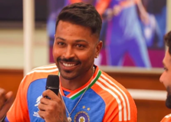 Hardik Pandya speaks during an interaction with Prime Minister Narendra Modi in New Delhi(PTI)