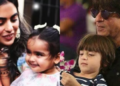 Isha Ambani with daughter Aadiya, Shah Rukh Khan with son Abram