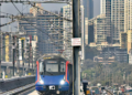 Mumbai's first underground metro - the Aqua Line will cover a 33.5 km route from Aarey Colony to Cuffe Parade (Photo by Vijay Bate,HT Photo) (HT PHOTO)