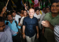 AAP leader Manish Sisodia along with Saurabh Bhardwaj , on Friday, August 16, 2024. (Photo by Sanchit Khanna , Hindustan Times)(Hindustan Times)