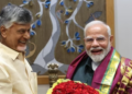 Andhra Pradesh chief minister Chandrababu Naidu with Prime Minister Narendra Modi.