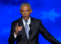 Former President Barack Obama speaking at the Democratic National Convention Tuesday, Aug. 20, 2024, in Chicago.(AP)