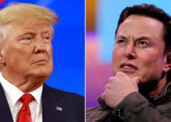 Former US President Donald Trump and Elon Musk