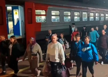 In this photo released by Russian Emergency Ministry Press Service on Friday, Aug. 9,