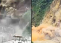 Landslide destroys power station in Sikkim.