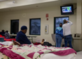 Floridians take shelter at Lincoln High School ahead of the arrival of Hurricane Helene in Tallahassee, Florida, U.S., September 26, 2024. (REUTERS)