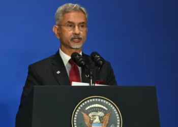 Indian Foreign Minister Subrahmanyam Jaishankar speaks at the Global Coalition to Address Synthetic Drug Threats, in New York on September 24, 2024. (Photo by ANDREW CABALLERO-REYNOLDS / AFP)(AFP)