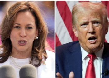 Kamala Harris began September with $404 million in the bank, compared to $295 million for Donald Trump, according to the latest disclosures to the Federal Election Commission. (AP)