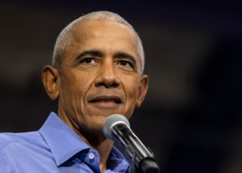 Former US President Barack Obama campaigns for US Vice President and Democratic presidential candidate Kamala Harris in Pittsburgh, Pennsylvania, on October 10, 2024. (AFP)