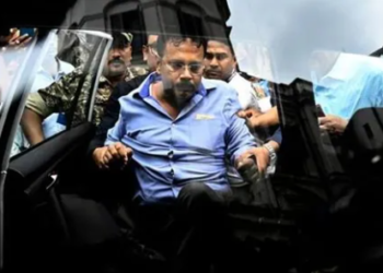 Former principal of RG Kar Medical College & Hospital Sandip Ghosh being taken to Alipur CBI Court in Kolkata on September 3. (File) (Samir Jana/HT Photo)(HT_PRINT)