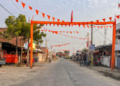 Bahraich: View of a deserted road at Maharajganj after a recent communal violence.(PTI)