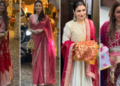 Stars dazzle in ethnic attire at Anil Kapoor's Karwa Chauth celebration(Instagram)
