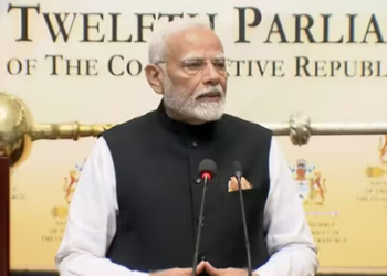 Prime Minister Narendra Modi addresses the Special Session of the Parliament of Guyana, on Thursday(PTI)