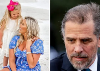 Hunter, 54, and Navy's mother Roberts, 54, were involved in a relationship from 2016 to 2018. After the birth of Navy, Hunter denied that she was his daughter until a court-directed paternity test verified that she was.(AP/X)