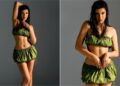 Shanaya Kapoor Stuns in Bold Green Scrunchie Top and Mini Skirt, Fans Go Crazy