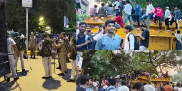 5 Delhi Cops Injured, Tear Gas Fired as Clashes Erupt Near Sansad Marg During CJP Protest; Internet Suspended