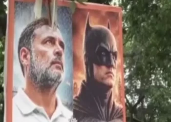 Rahul Gandhi Posters Call Him ‘Real Life Batman’ Outside Congress HQ